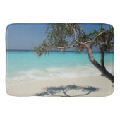 Sunny Tropical Beach Ocean Paradise Badmat (Voorkant)