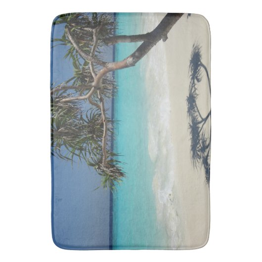 Sunny Tropical Beach Ocean Paradise Badmat (Voorkant Verticaal)