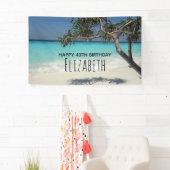 Sunny Tropical Beach Ocean Paradise Birthday Spandoek (Insitu)