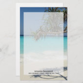 Sunny Tropical Beach Ocean Paradise Briefpapier (Voorkant / Achterkant)