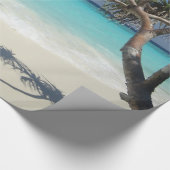 Sunny Tropical Beach Ocean Paradise Cadeaupapier (Hoek)