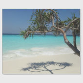 Sunny Tropical Beach Ocean Paradise Cadeaupapier (Vlak)