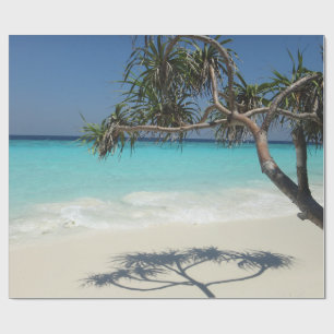Sunny Tropical Beach Ocean Paradise Cadeaupapier