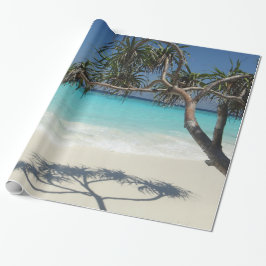 Sunny Tropical Beach Ocean Paradise Cadeaupapier