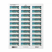 Sunny Tropical Beach Ocean Paradise Etiket (Full Sheet)