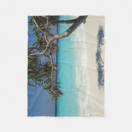 Sunny Tropical Beach Ocean Paradise Fleece Deken