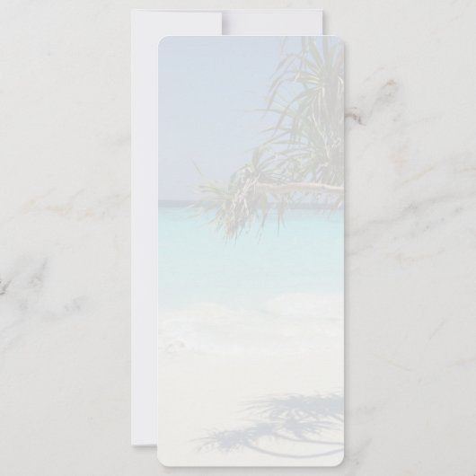 Sunny Tropical Beach Ocean Paradise Kaart (Achterkant)