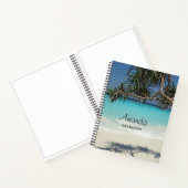 Sunny Tropical Beach Ocean Paradise Notitieboek (Binnen)