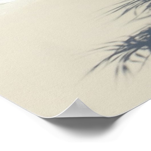 Sunny Tropical Beach Ocean Paradise Poster (Hoek)