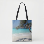 Sunny Tropical Beach Ocean Paradise Tote Bag (Voorkant)