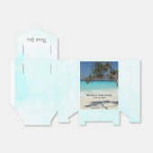 Sunny Tropical Beach Ocean Paradise Wedding Bedankdoosjes (Uitgevouwen)