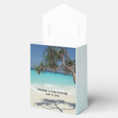 Sunny Tropical Beach Ocean Paradise Wedding Bedankdoosjes (Geopend)