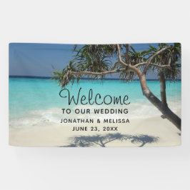 Sunny Tropical Beach Ocean Paradise Wedding Spandoek