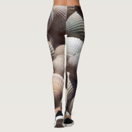 Sunny Tropical Exotic Shells Summer Leggings