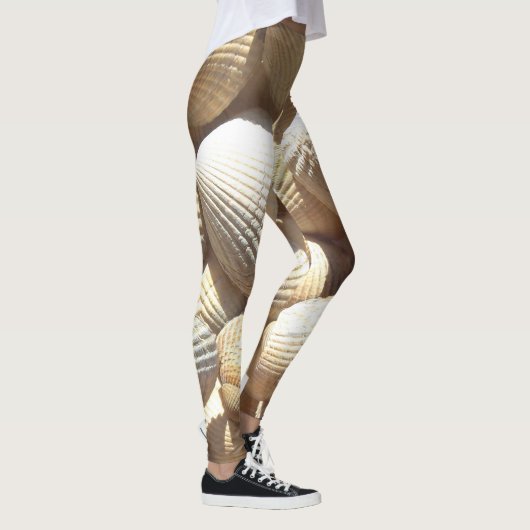 Sunny Tropical Exotic Shells Summer Leggings (Rechts)