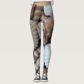 Sunny Tropical Exotic Shells Summer Leggings (Voorkant)