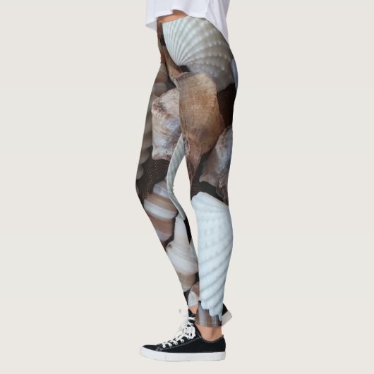 Sunny Tropical Exotic Shells Summer Leggings (Links)