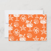 Sunny Tropical Hand getrokken Dank u Nota kaart (Achterkant)