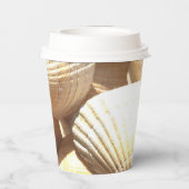 Sunny Tropical Seashells Beach bruiloft Papieren Bekers (Achterkant)