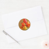 Sunny Tulips Ronde Sticker (Envelop)