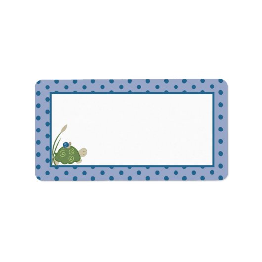 Sunny Turtle Mailing Address Label (Voorkant)