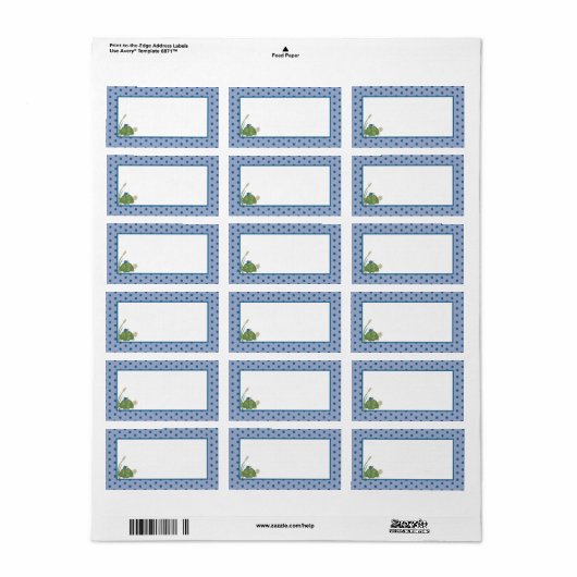 Sunny Turtle Mailing Address Label (Full Sheet)