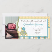 Sunny Turtle Zee Life Foto Aankondiging geboorte (Voorkant)