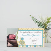 Sunny Turtle Zee Life Foto Aankondiging geboorte (Staand voorkant)