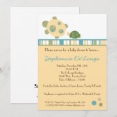 Sunny Turtle Zee Life Snail Baby shower Uitnodigin Kaart (Voorkant / Achterkant)