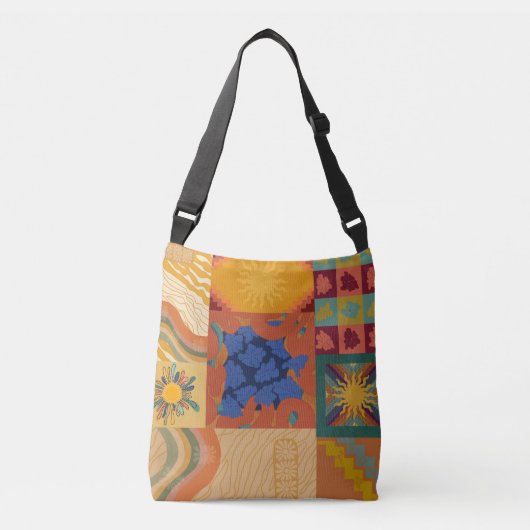 Sunny Vibes Patchwork Crossbody Tas (Voorkant)