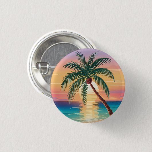 Sunny Vibes Ronde Button 3,2 Cm (Voorkant /achterkant)