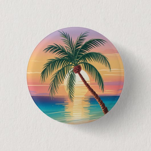 Sunny Vibes Ronde Button 3,2 Cm (Voorkant)