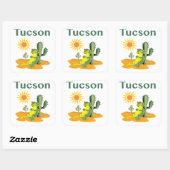 Sunny Vibes Tucson Vierkante Sticker (Vel)