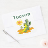 Sunny Vibes Tucson Vierkante Sticker (Envelop)