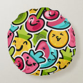 Sunny Vibes – Your Summer Store ☀️🏖️ Rond Kussen (Achterkant)