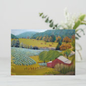 Sunny Vineyard Farm Feestdagenkaart (Staand voorkant)