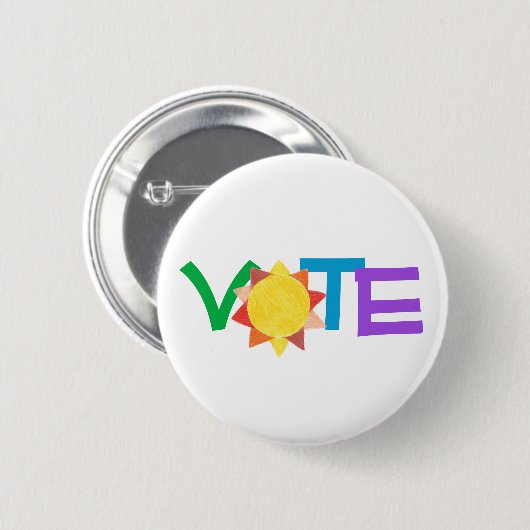 Sunny Vote GOTV Button (Voorkant /achterkant)