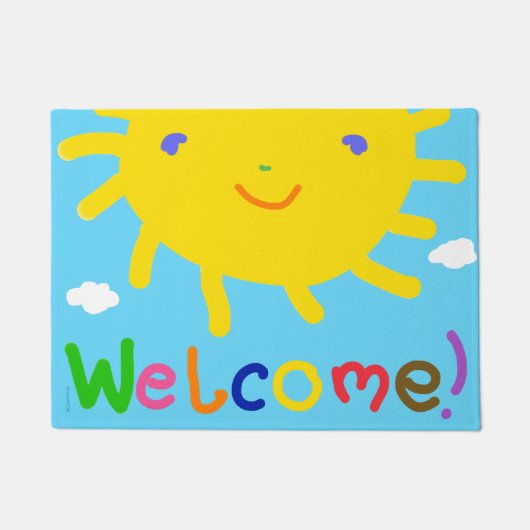 Sunny Welcome Doormat Deurmat (Voorkant)