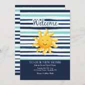 Sunny welkomstuitnodiging kaart (Voorkant / Achterkant)