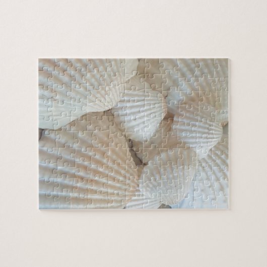 Sunny White Seashells, Summer Beach Exotic Legpuzzel (Horizontaal)