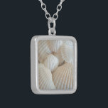 Sunny White Seashells, Summer Beach Exotic Zilver Vergulden Ketting<br><div class="desc">Sunny White Seashells,  Summer Beach,  Exotic</div>