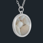 Sunny White Seashells, Summer Beach Exotic Zilver Vergulden Ketting<br><div class="desc">Sunny White Seashells,  Summer Beach,  Exotic</div>