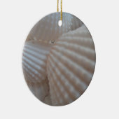 Sunny White Seashells, Zee Shell Beach Summer Love Keramisch Ornament (Rechts)