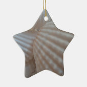 Sunny White Seashells, Zee Shell Beach Summer Love Keramisch Ornament (Rechts)