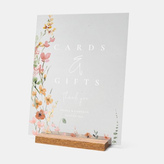 Sunny Wildflower Kaarten en Cadeaus Abrikoos ID102 Acryl Bord (Hoek)