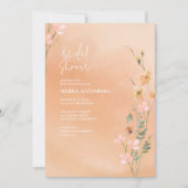 Sunny Wildflower Vrijgezellenfeest Perzik ID1023 Kaart (Voorkant)