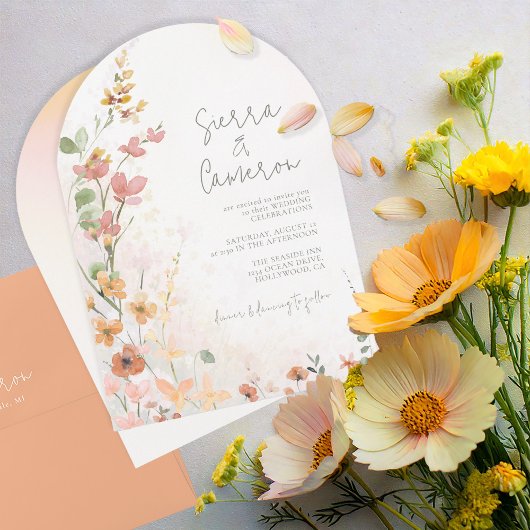 Sunny Wildflower Wedding Arch ID1023 Kaart