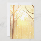 Sunny Winter Bossen en Deer Holiday Party Kaart (Achterkant)