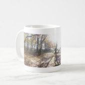 Sunny Wood Panoramic Landscape Mok (Voorkant links)