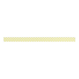 Sunny Yellow and White Polka Dot Ribbon Grosgrain Lint